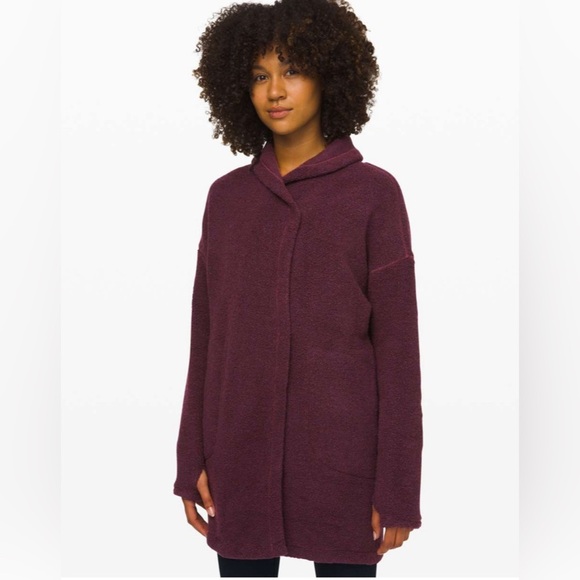 lululemon athletica Sweaters - Lululemon Sincerely Sherpa  Wrap
Heathered Arctic Plum
